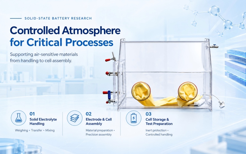 Glove Box Applications in Solid-State Battery Research – Material Handling and Cell Assembly Glove Box Applications in Solid-State Battery Research – Material Handling and Cell Assembly